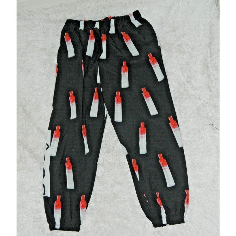 GoldSheep‎ Pants Joggers Size Large Ciroc Vodka Black Red Unisex Limited Edition